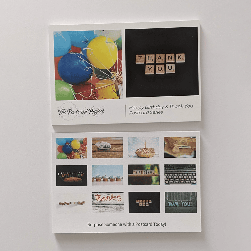 Happy Birthday & Thank You Postcards