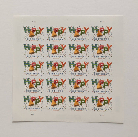 Happy Birthday Postcard Stamps