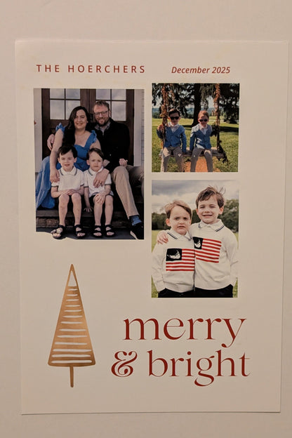 "Merry & Bright" Personal Christmas Postcards